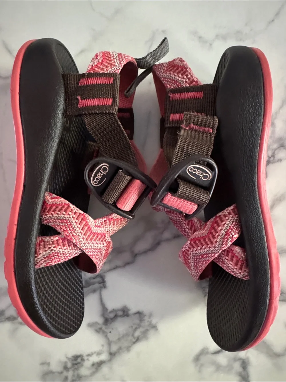 Chaco Kids Z/1 Sandals – Size 13 – Pink Coral Chevron